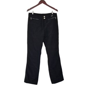 Metropolis Black Ice Snowboard Ski Pants Sz 10 Black Lined Zip Pockets. Pre-owne
